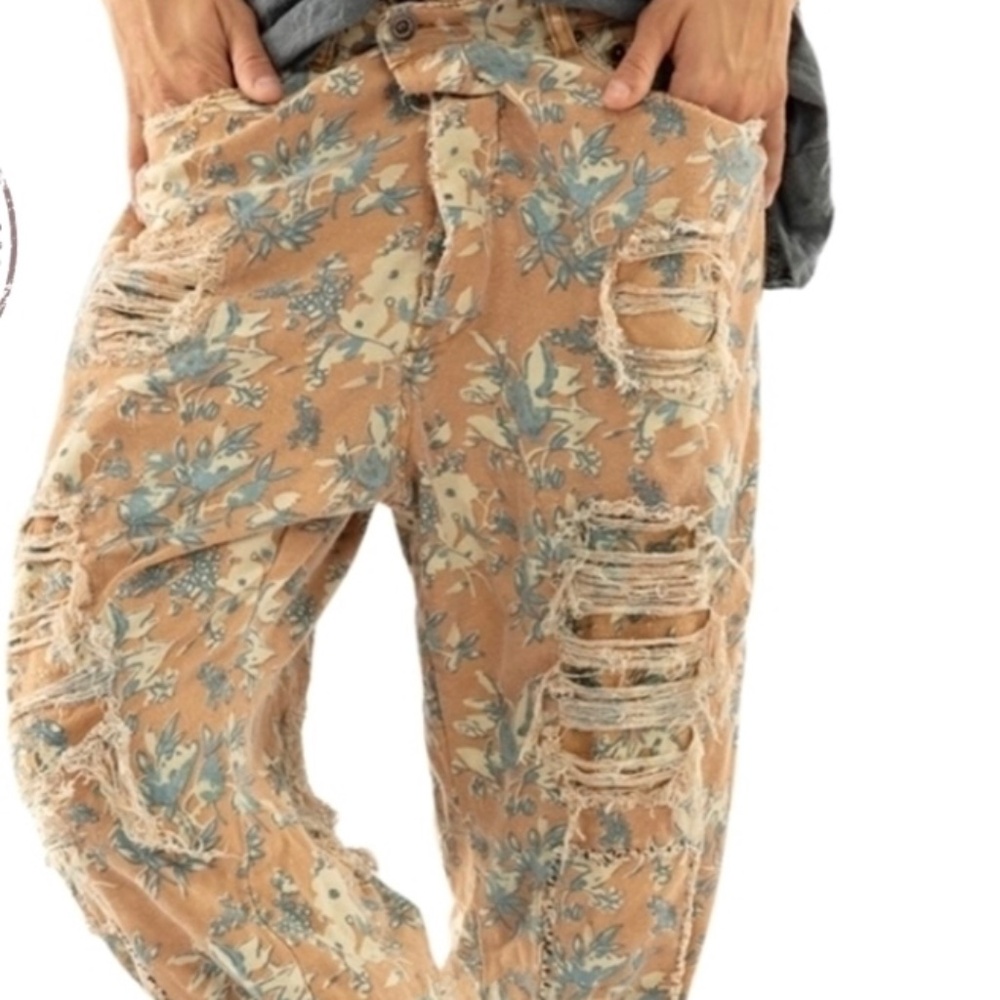 Magnolia Pearl Block Print Miner Pants